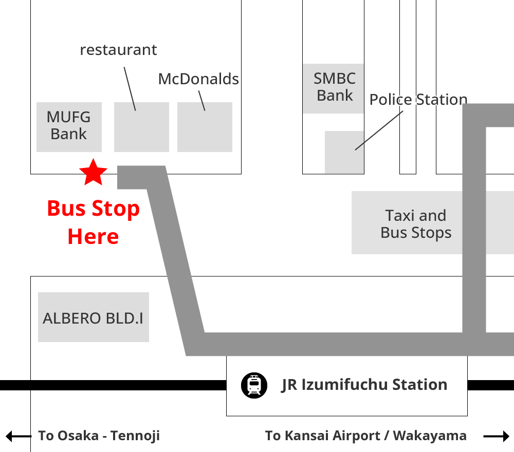 Map Izumifuchu Station Bus Stop