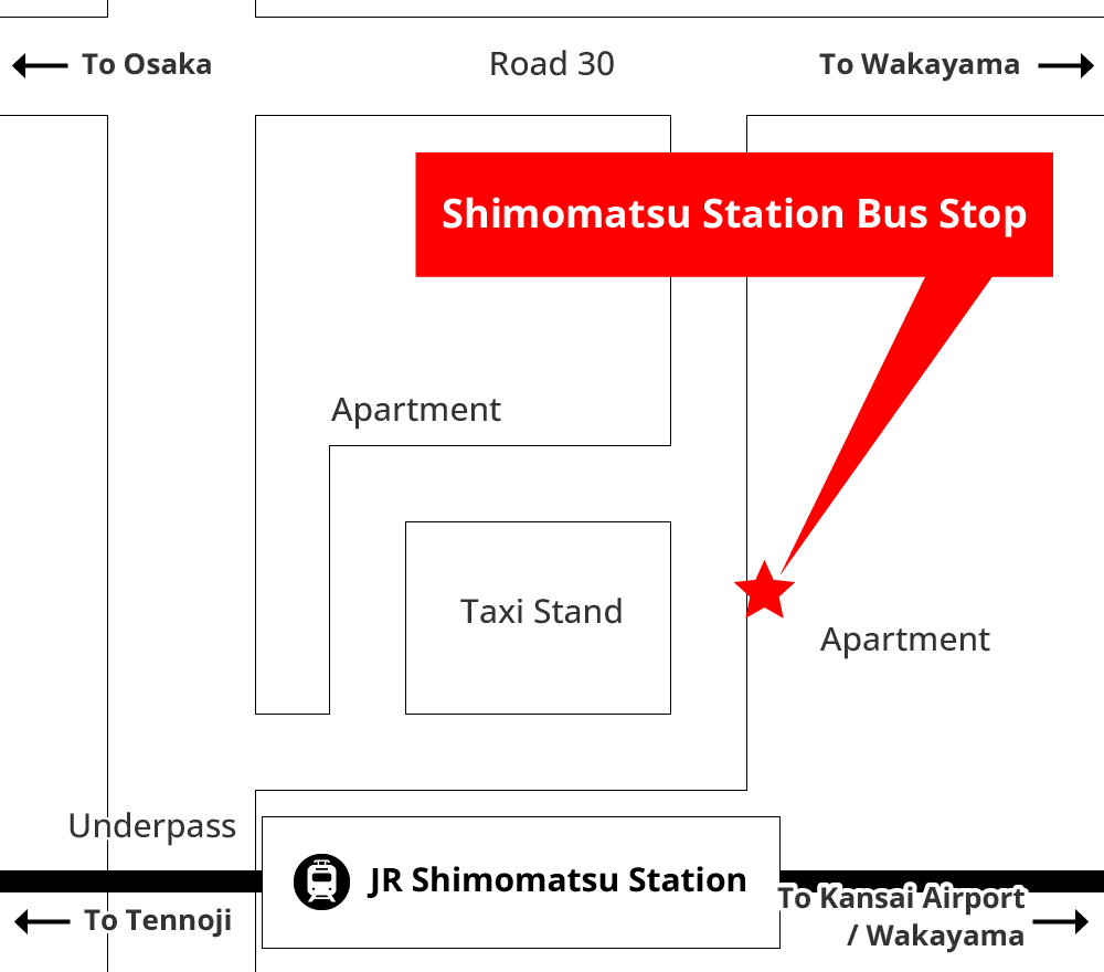 Map Shimomatsu Station Bus Stop