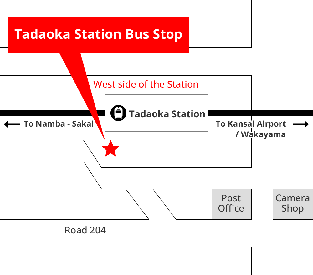 Map Tadaoka Station Bus Stop