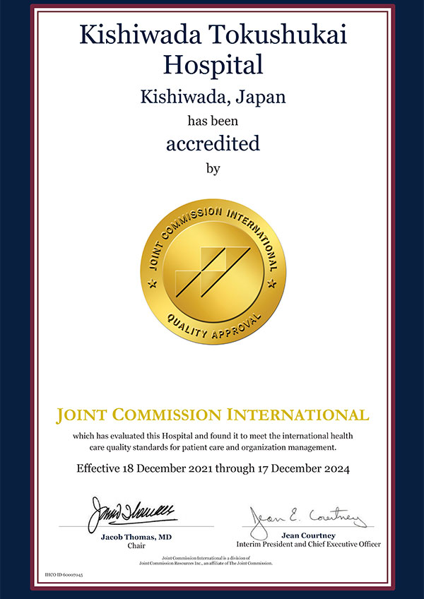 JCI Certificate of Accreditation